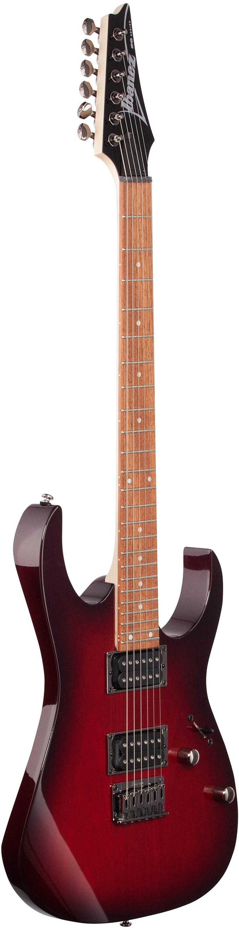 Ibanez RG421 RG Electric Guitar with Fixed Bridge, Blackberry Sunburst, Body Left Front