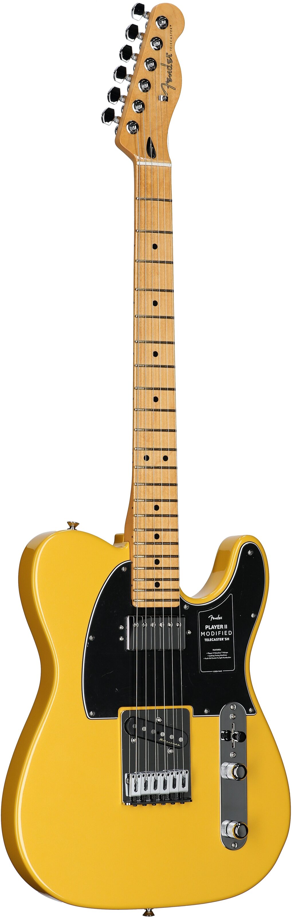 Fender Player II Modified Telecaster SH Electric Guitar, Maple Fingerboard (with Gig Bag), Sunshine Yellow, Body Left Front