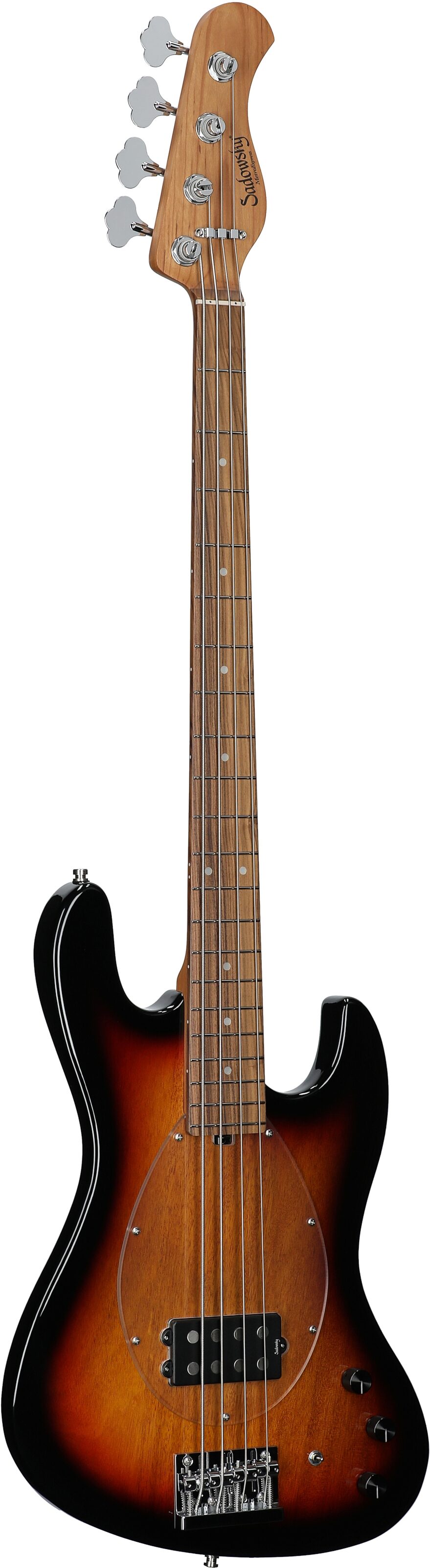 Sadowsky MetroExpress MV4 Electric Bass, Morado Fingerboard (with Gig Bag), Sunburst, Body Left Front