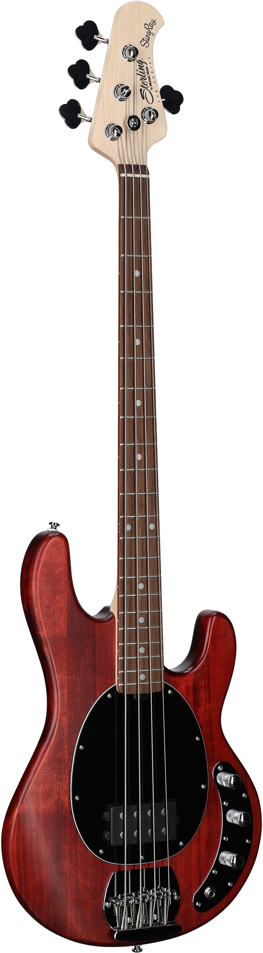Sterling by Music Man StingRay Electric Bass, Walnut Satin, Body Left Front