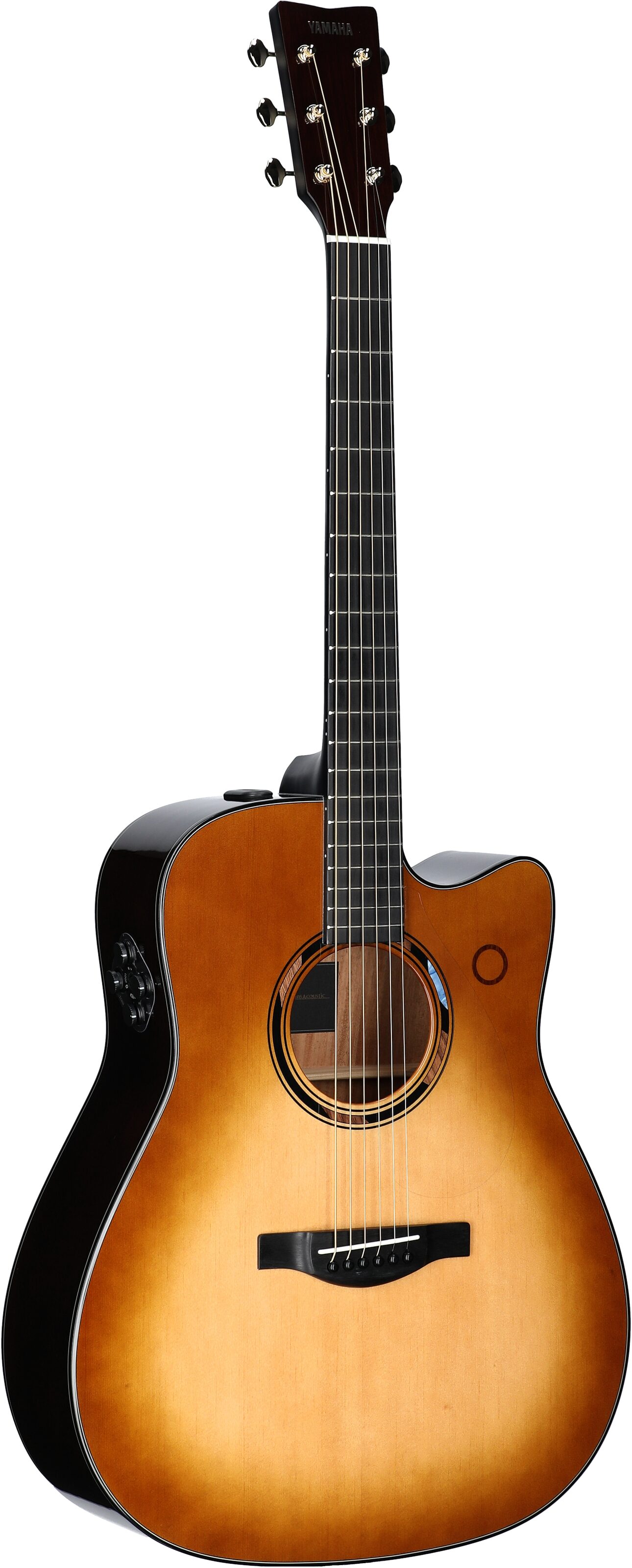 Yamaha TAG 3 C TransAcoustic Dreadnought Acoustic-Electric Guitar (with Bag), Sand Burst, Body Left Front