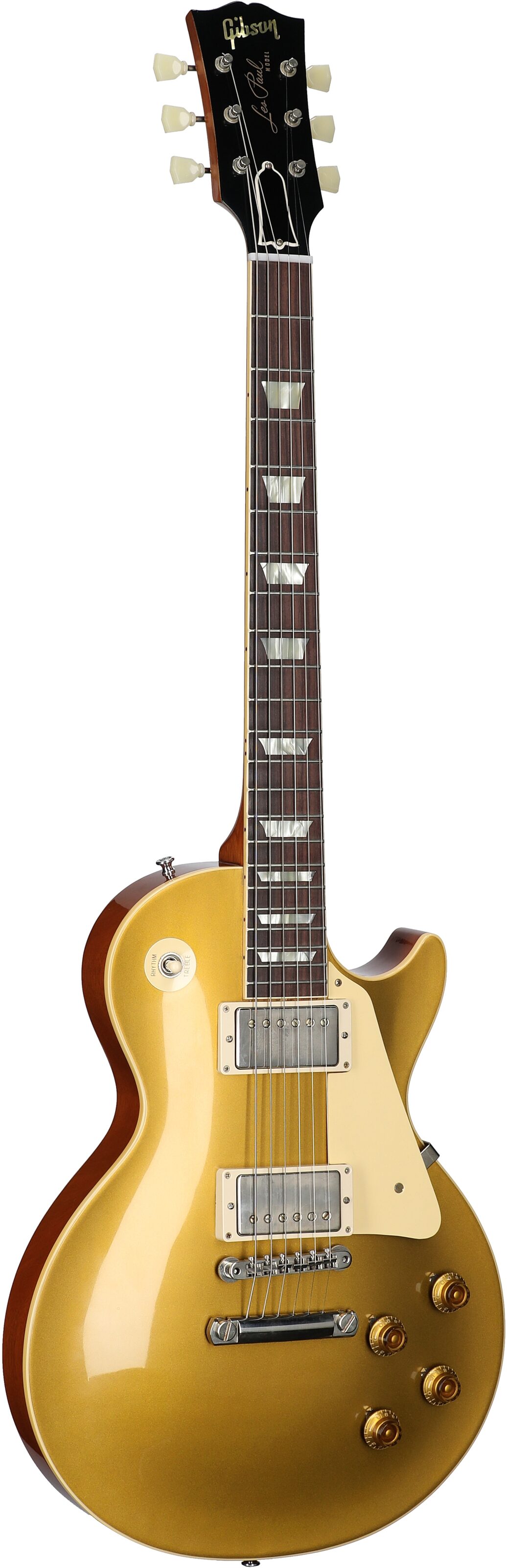 Gibson Custom 57 Les Paul Standard Goldtop VOS Electric Guitar (with Case), Gold Top, Body Left Front