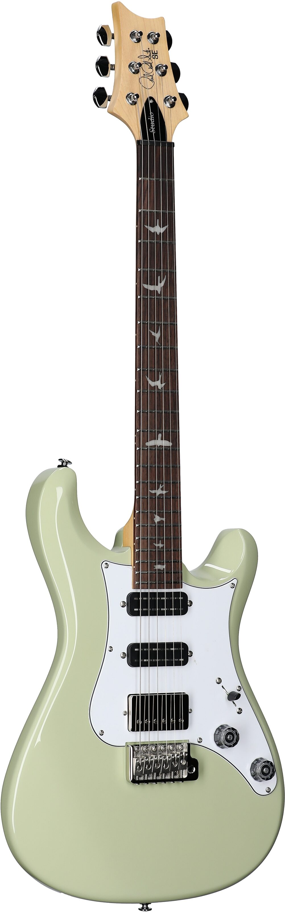 PRS Paul Reed Smith SE Studio Standard Electric Guitar, Rosewood Fingerboard (with Gig Bag), Sage Green, Body Left Front