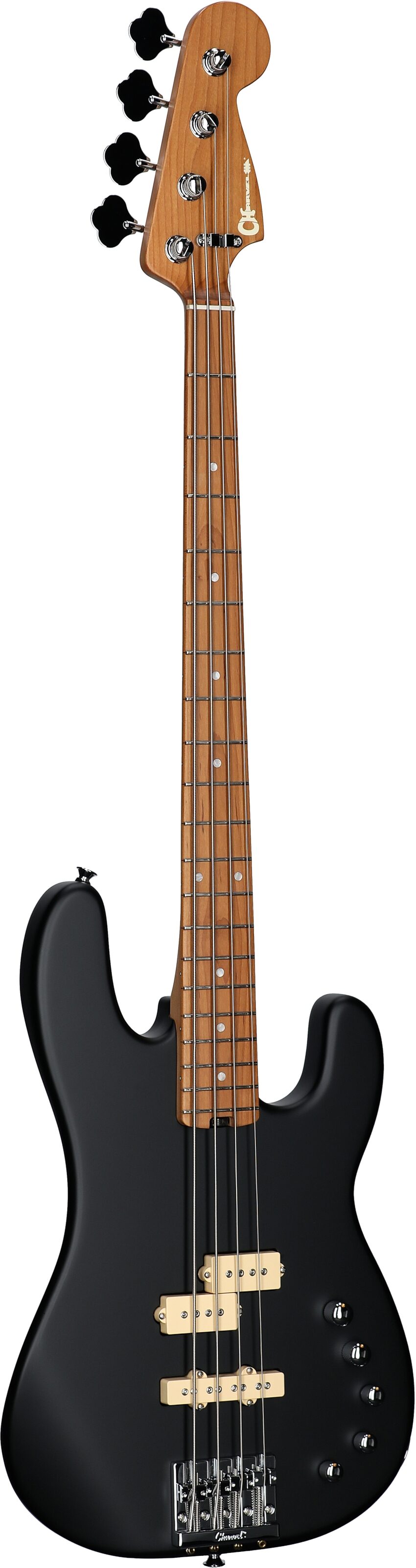 Charvel Pro-Mod San Dimas PJ IV Electric Bass, Satin Black, Body Left Front