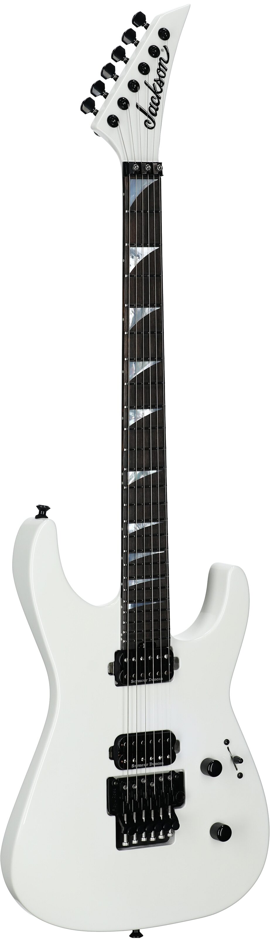 Jackson American Soloist SL2 DX Electric Guitar (with Case), Snow White, Body Left Front