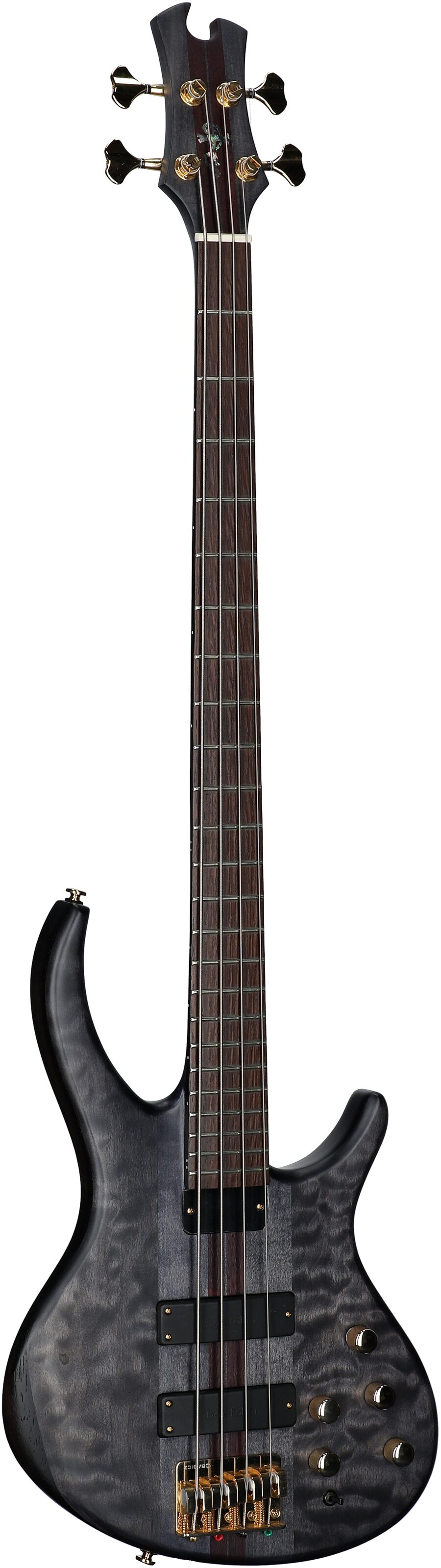 Tobias Classic IV Electric Bass (with Gig Bag), Transparent Black Satin, Body Left Front