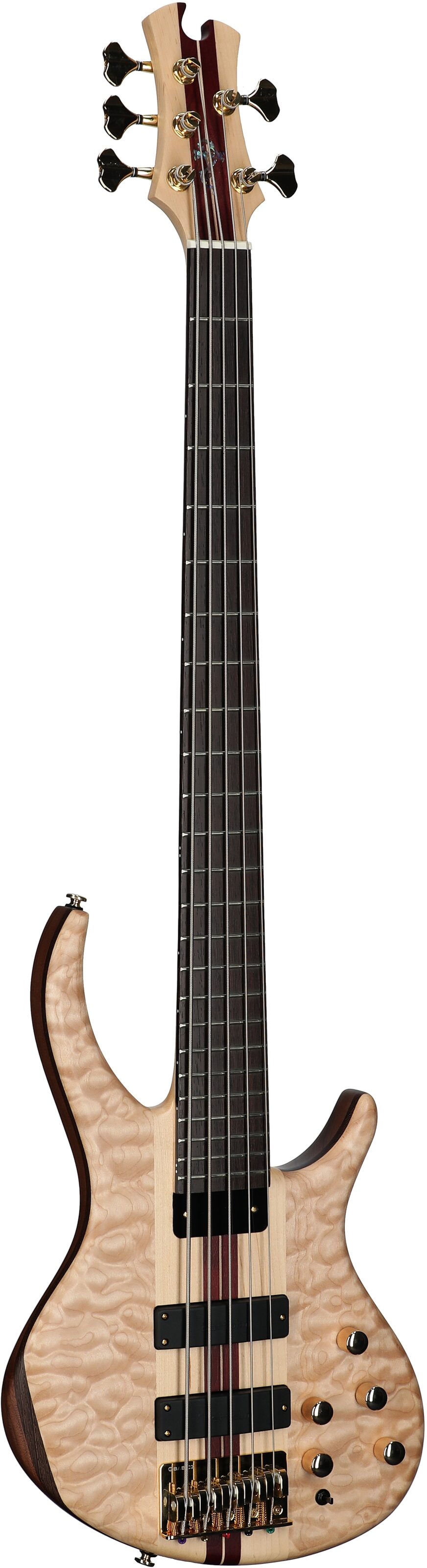 Tobias Classic V Electric Bass, 5-String (with Gig Bag), Satin Natural, Body Left Front