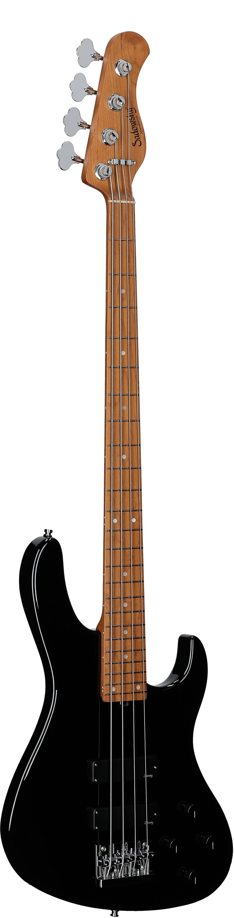 Sadowsky MetroExpress MS4 Modern Electric Bass, with Maple Fingerboard, Black, Body Left Front