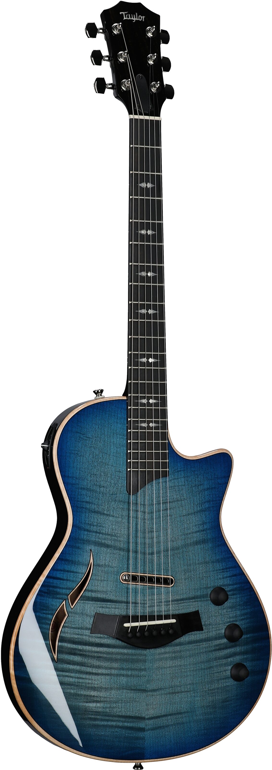 Taylor T5z Pro Armrest Electric Guitar (with Case), Harbor Blue, Body Left Front