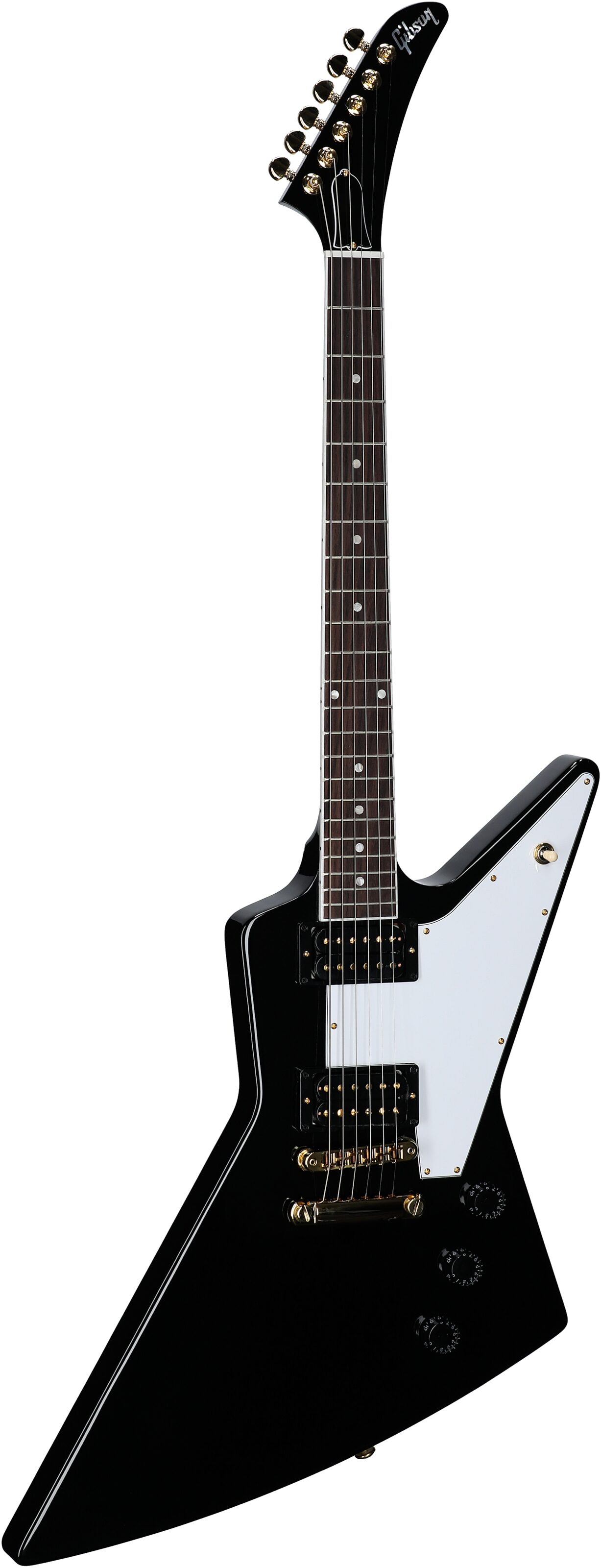 Gibson Exclusive '70s Explorer Electric Guitar (with Case), Ebony, Body Left Front