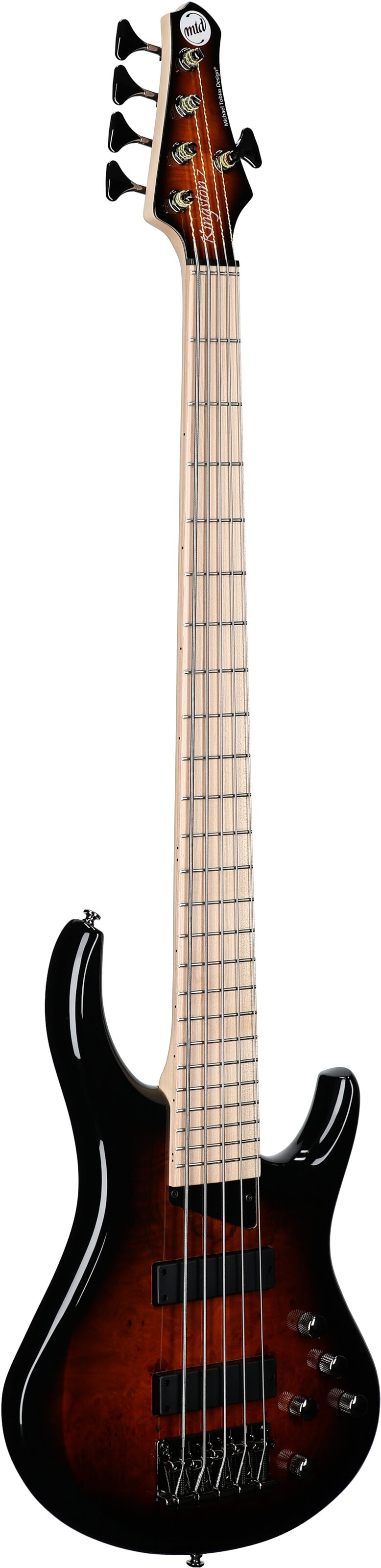 MTD Kingston Z5MP Electric Bass, 5-String (with Maple Fingerboard), Tobacco Sunburst, Open Box (Very Good), Body Left Front