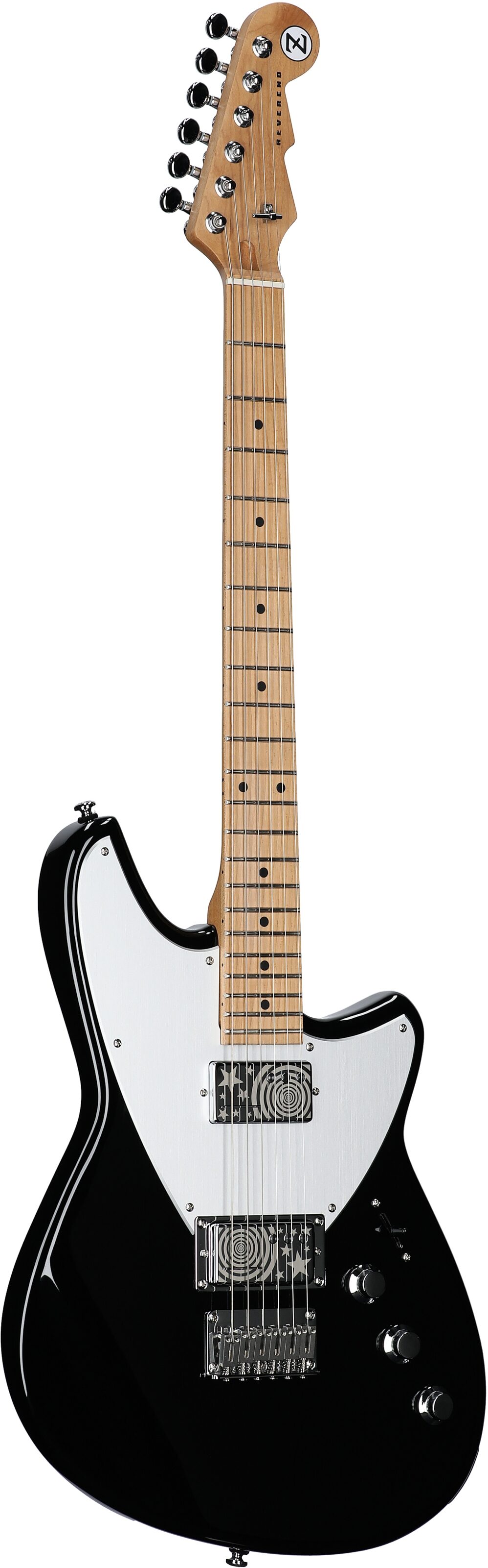 Reverend Billy Corgan Z-One Electric Guitar, Midnight Black, Body Left Front