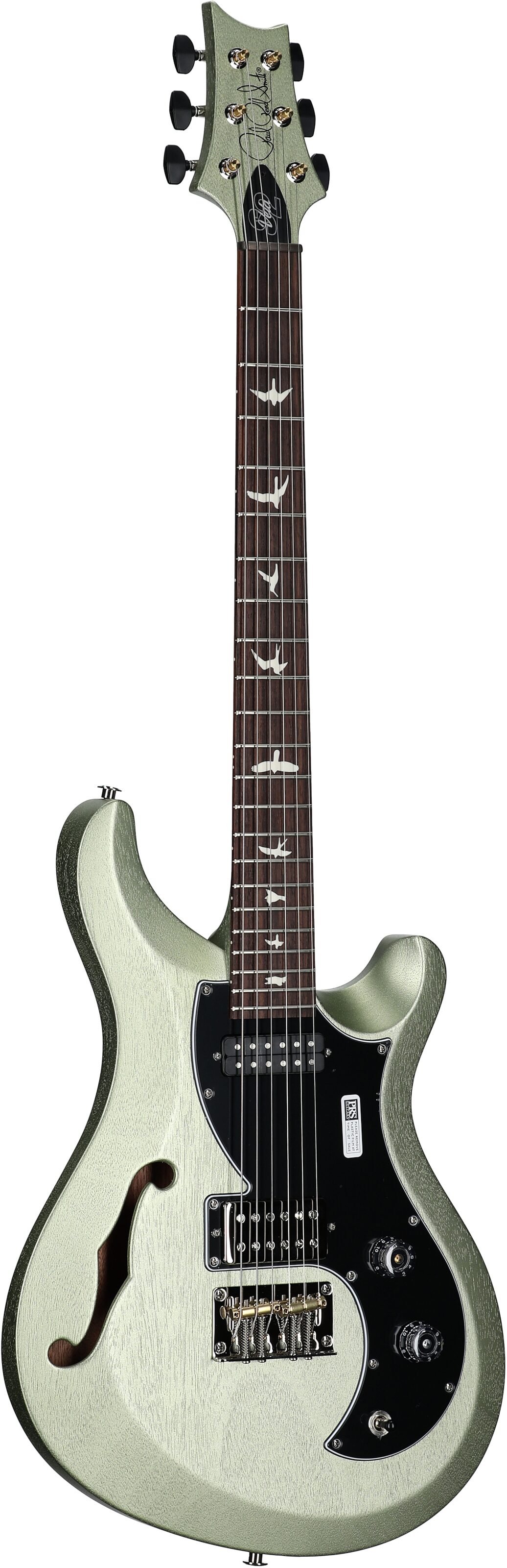 PRS Paul Reed Smith S2 Vela Semi-Hollowbody Electric Guitrar, Mavis Mint Metallic, Body Left Front