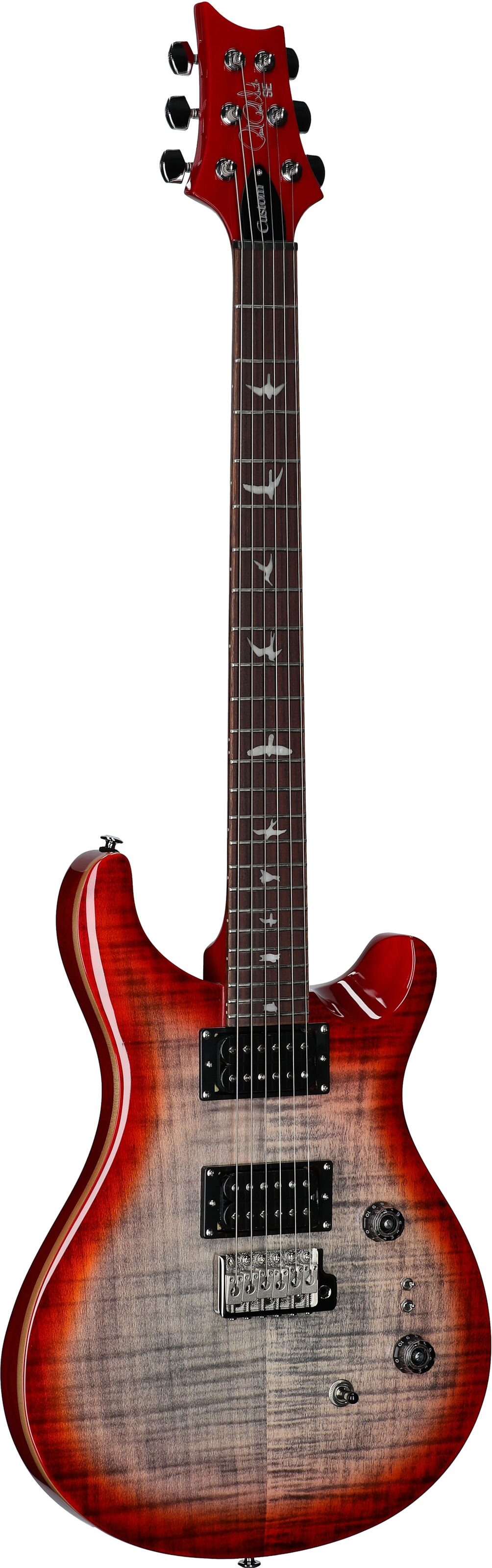 PRS Paul Reed Smith SE Custom 24-08 Electric Guitar (with Gig Bag), Charcoal Cherry Burst, Body Left Front
