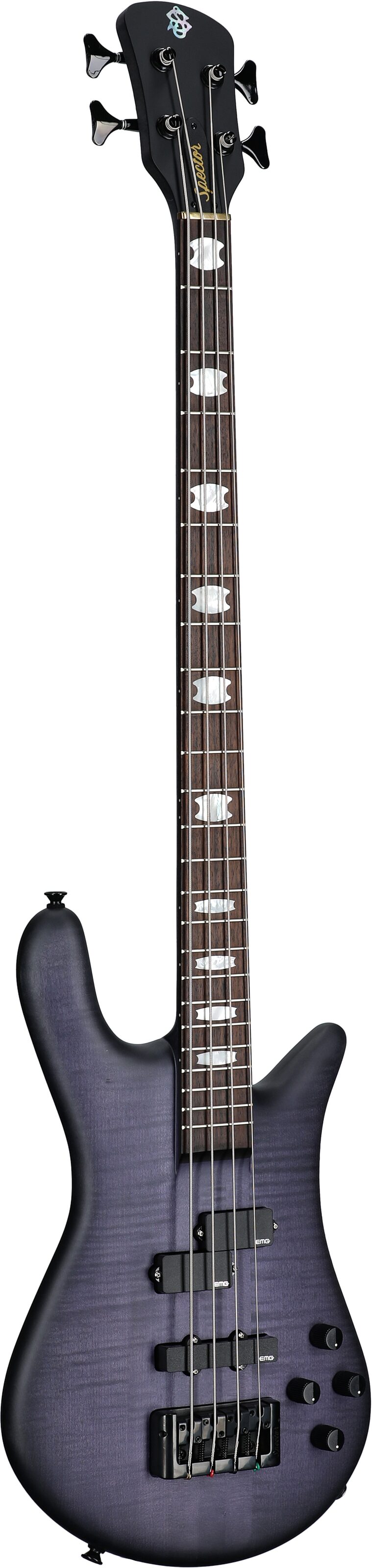 Spector Euro4 LX Electric Bass (with Gig Bag), Nightshade Matte, Body Left Front