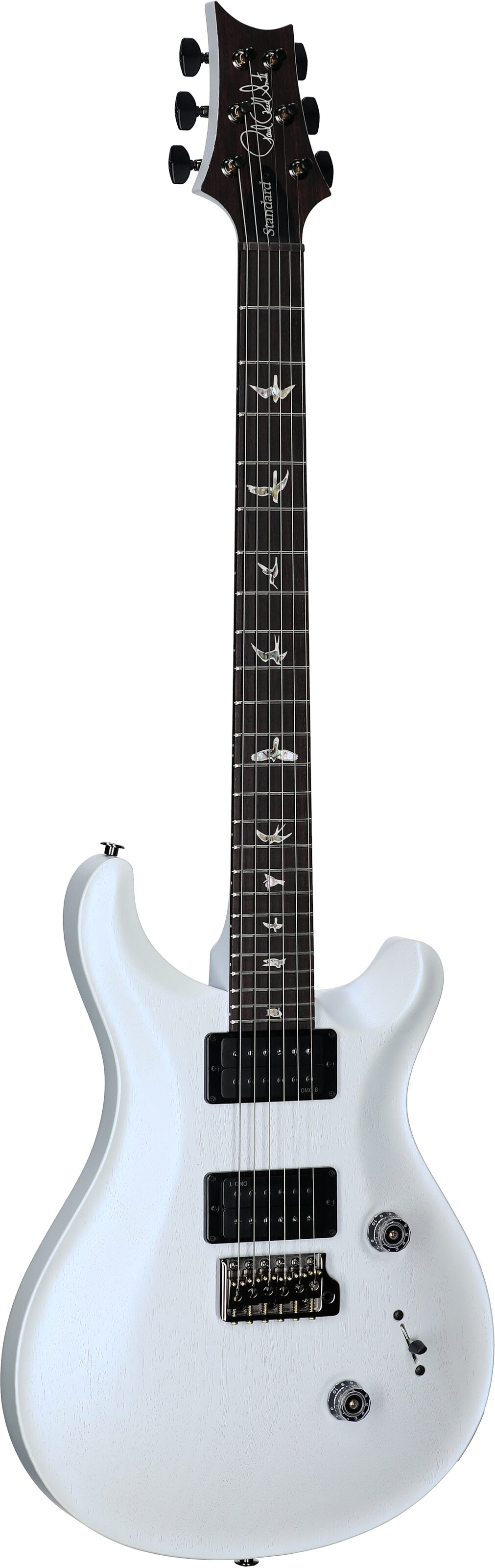 PRS Paul Reed Smith Satin Standard 24 Electric Guitar (with Case), Pearl White, Body Left Front