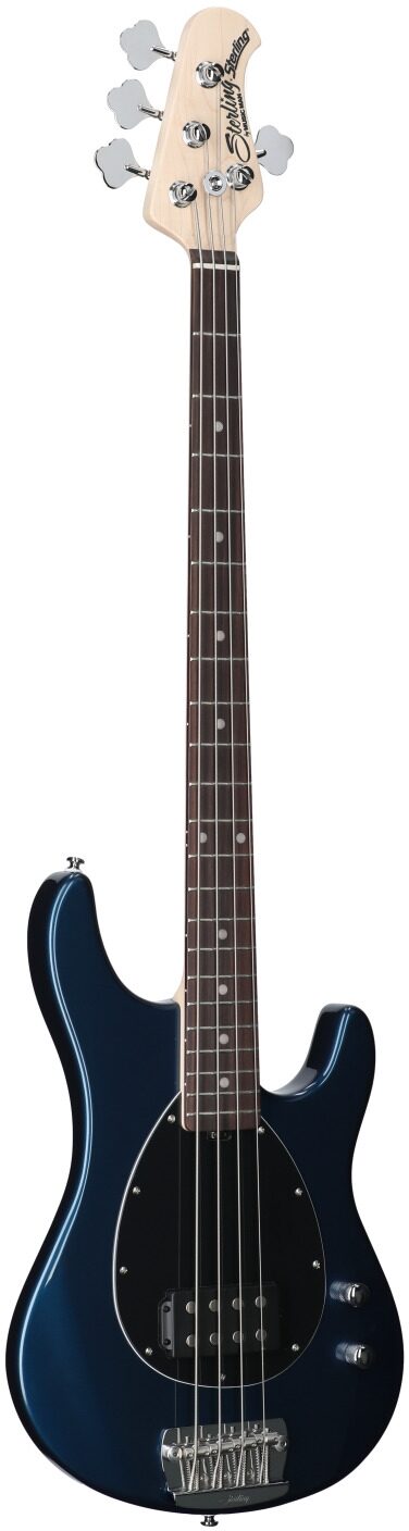 Sterling by Music Man SB14 Electric Bass, Blue Pearl, Body Left Front
