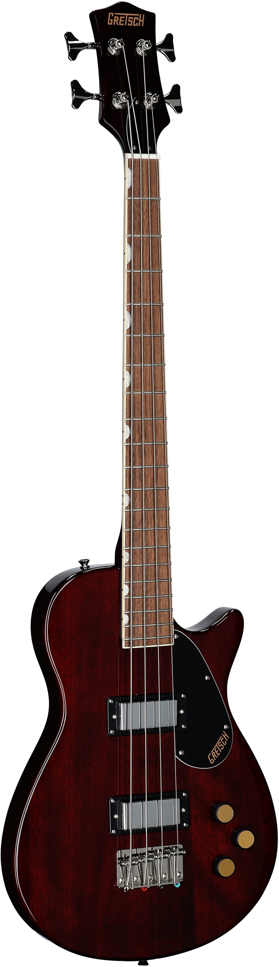 Gretsch Streamliner Jet Club Electric Bass, Walnut Stain, Body Left Front