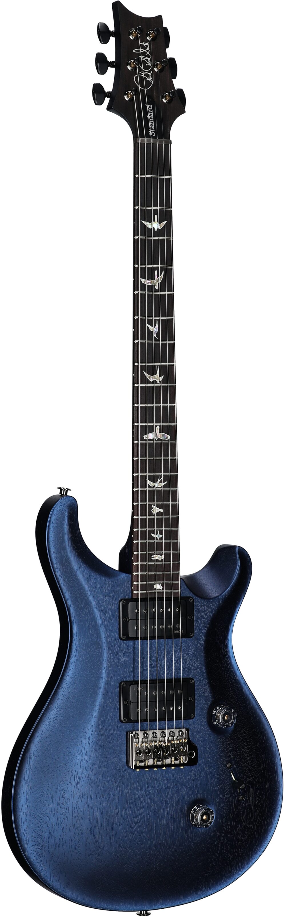 PRS Paul Reed Smith Satin Standard 24 Electric Guitar (with Case), Pearl Black, Body Left Front