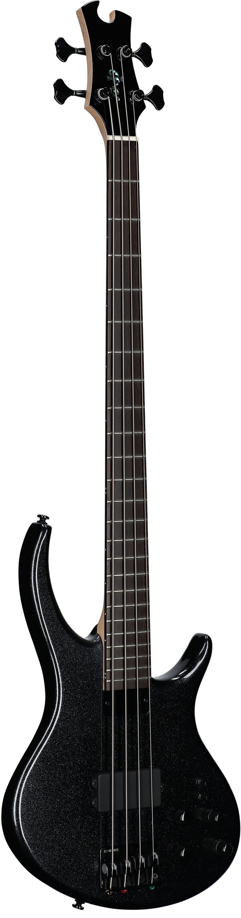Tobias Growler IV Premium Electric Bass (with Gig Bag), Black Pearl, Body Left Front