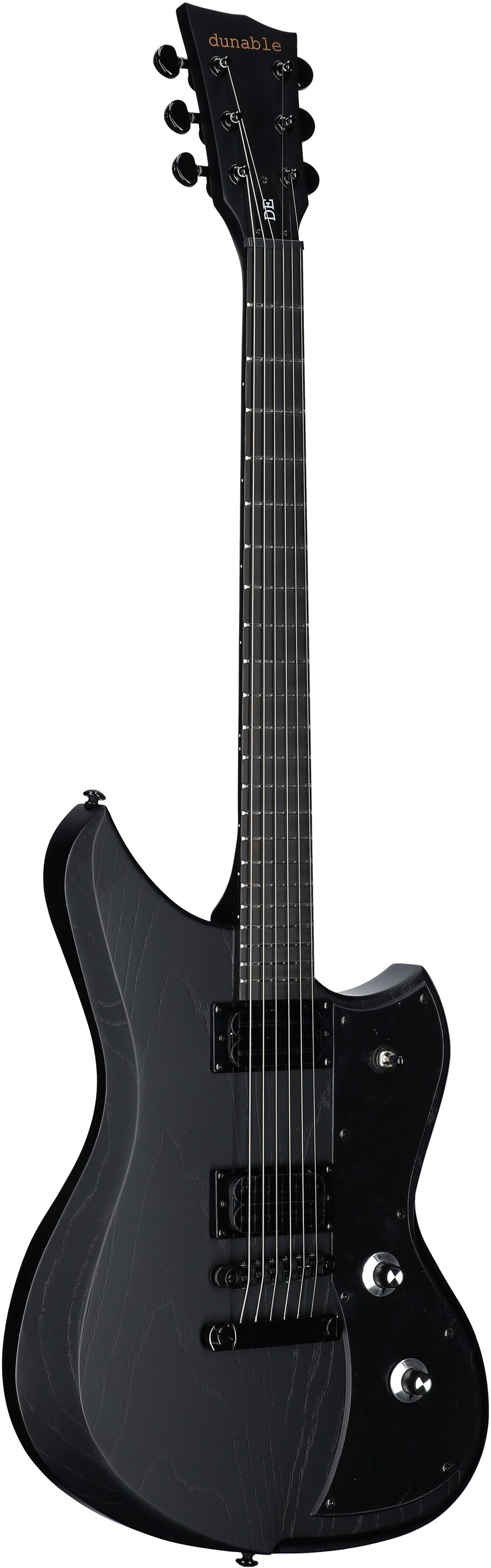 Dunable DE Yeti Electric Guitar (with Gig Bag), Matte Black, Body Left Front