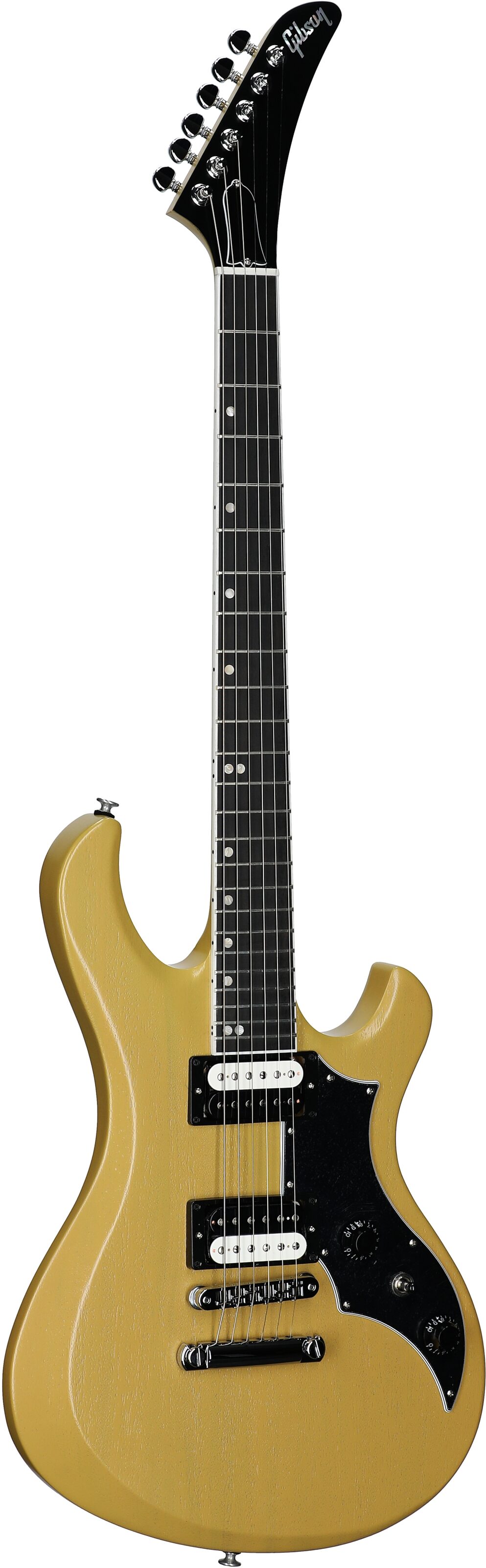 Gibson Victory Electric Guitar (with Case), TV Yellow Satin, Body Left Front