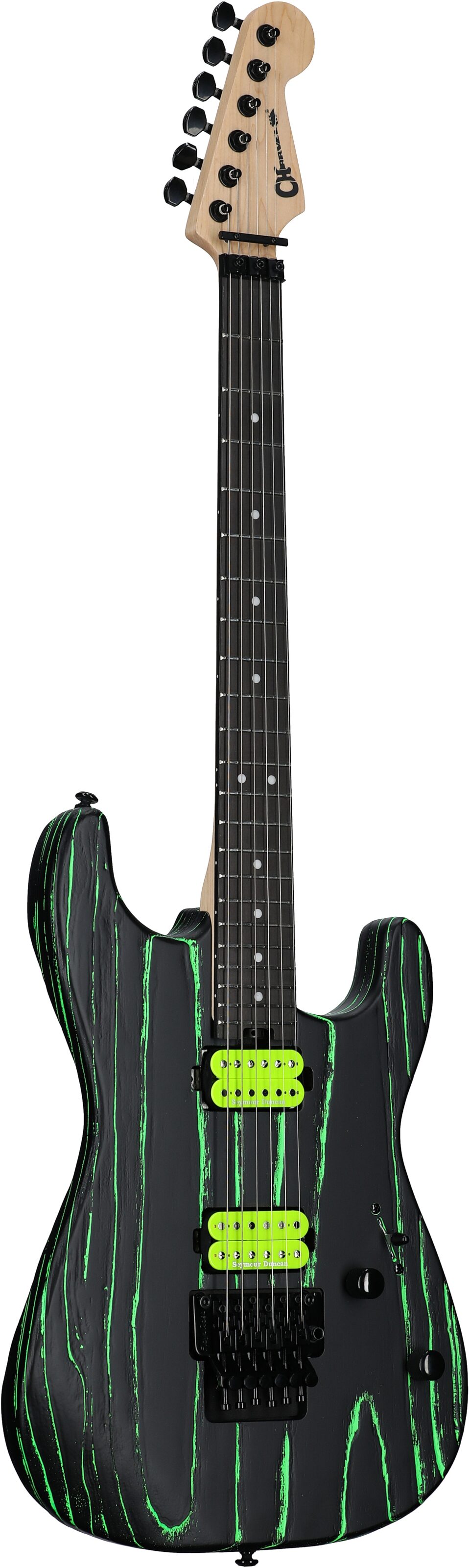Charvel Pro-Mod San Dimas SD1 HH FR Electric Guitar, Green Glow, Body Left Front
