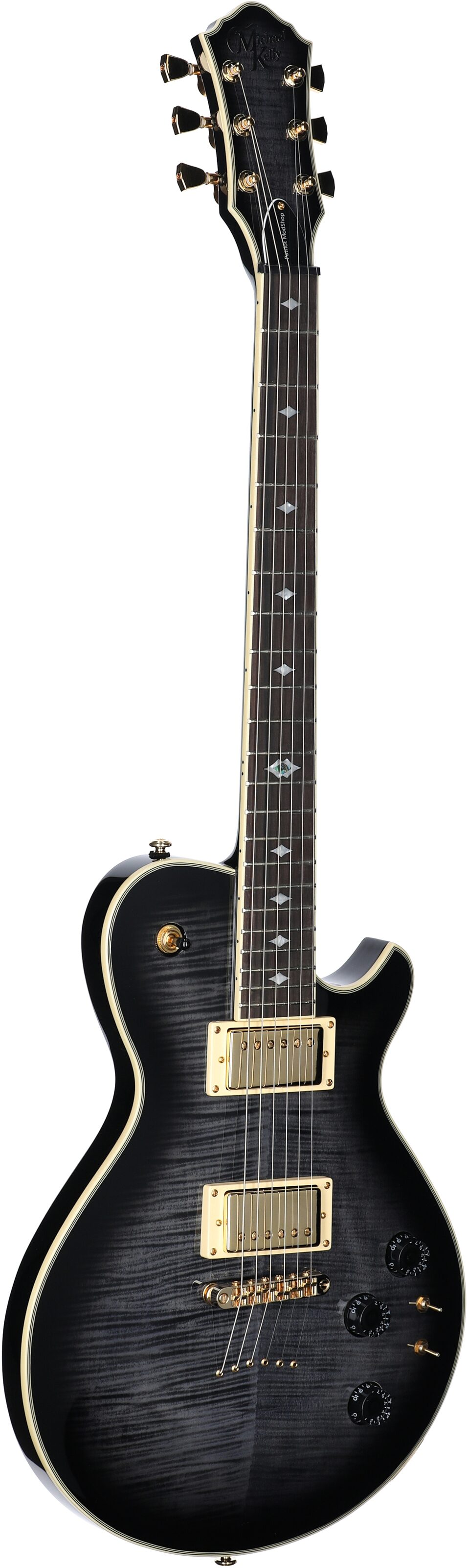 Michael Kelly Limited Modshop Narrow Body Design Patriot Electric Guitar, Smoke Burst, Body Left Front