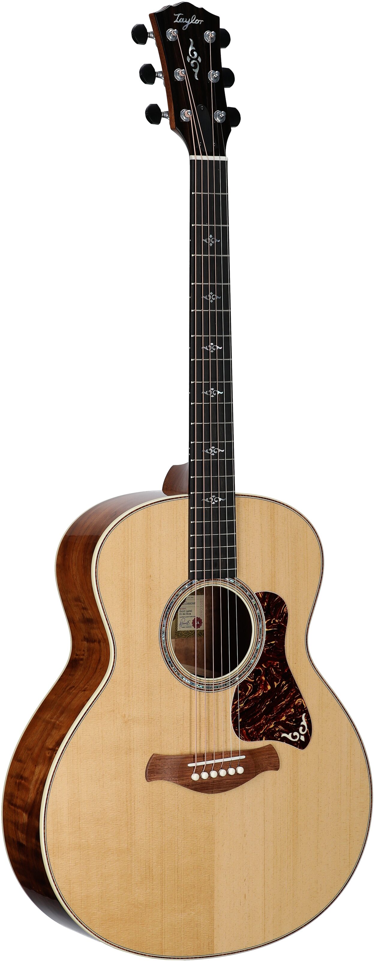 Taylor Gold Label 814e Koa Acoustic-Electric Guitar (with Case), Natural, Body Left Front