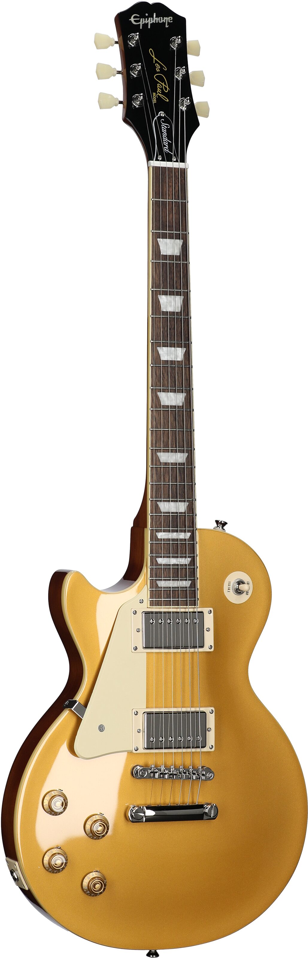 Epiphone Les Paul Standard 50s Electric Guitar, Left-Handed, Metallic Gold, Body Left Front