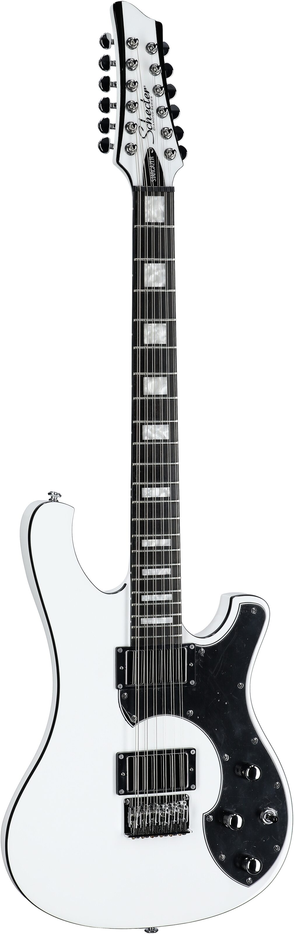 Schecter Stargazer 12 Electric Guitar, 12-String, Gloss White, Body Left Front
