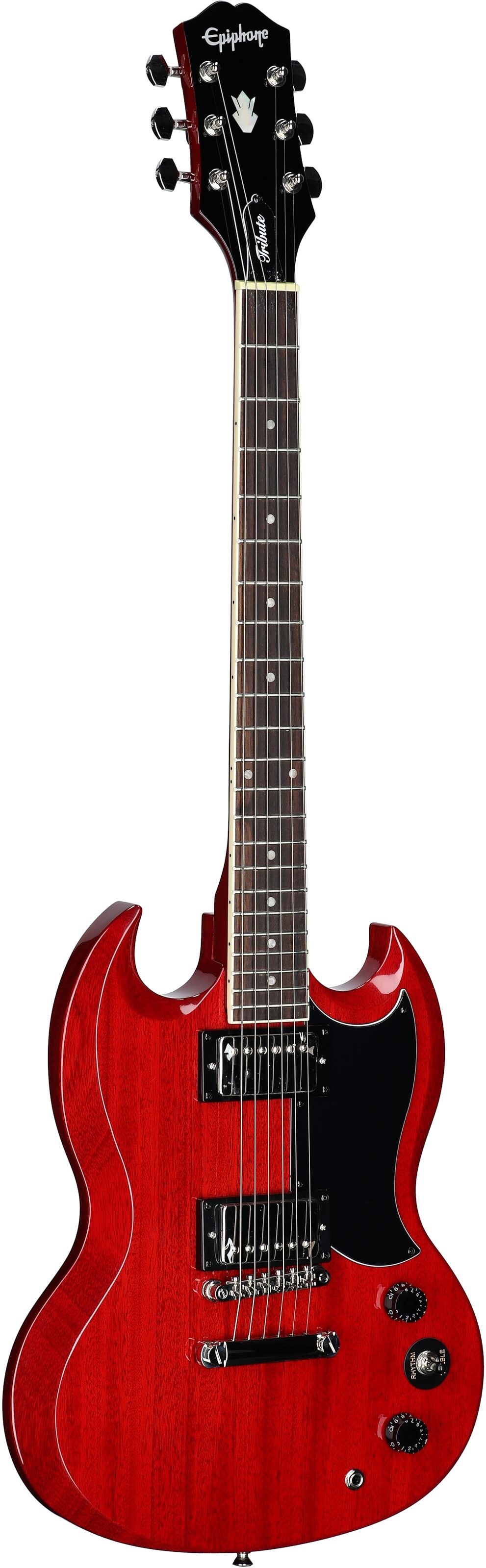 Epiphone SG Tribute Electric Guitar, Cherry, Body Left Front