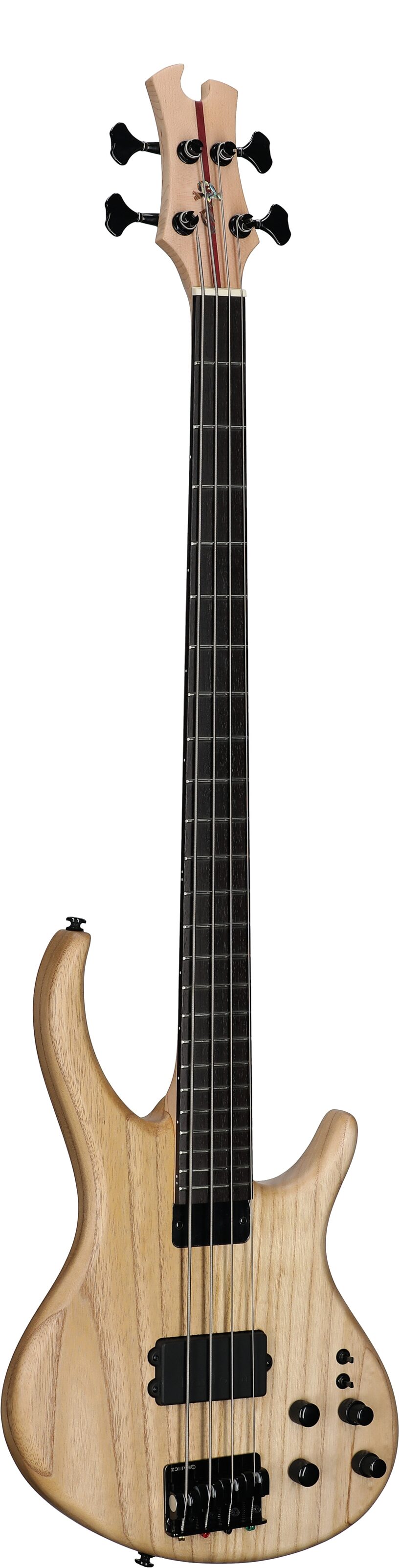 Tobias Growler IV Premium Electric Bass (with Gig Bag), Satin Natural, Body Left Front