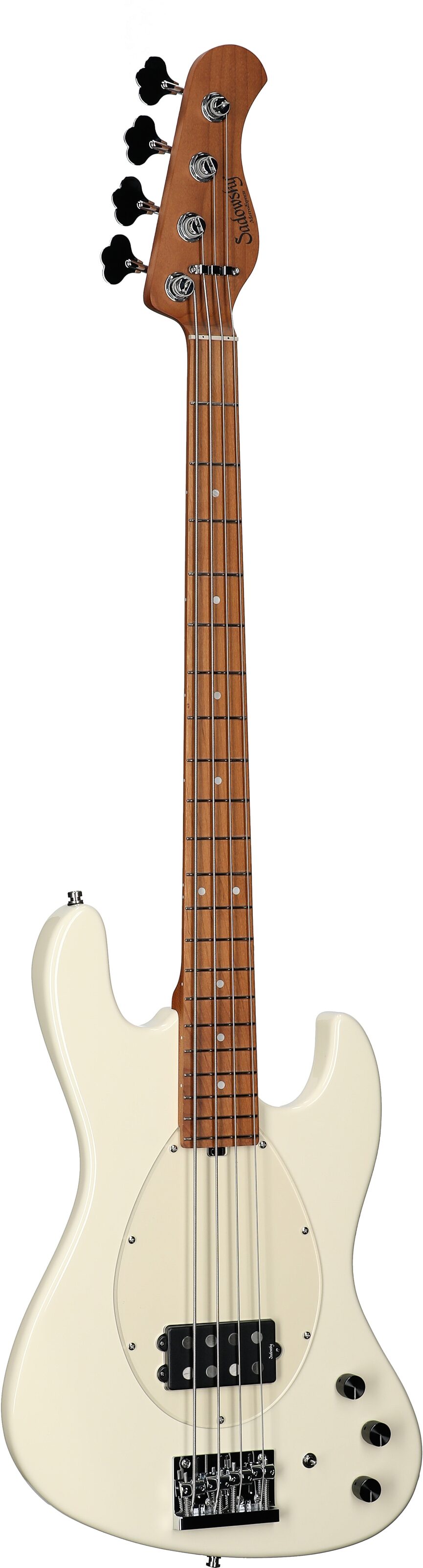 Sadowsky MetroExpress MV4 Electric Bass, with Maple Fingerboard, White, Body Left Front