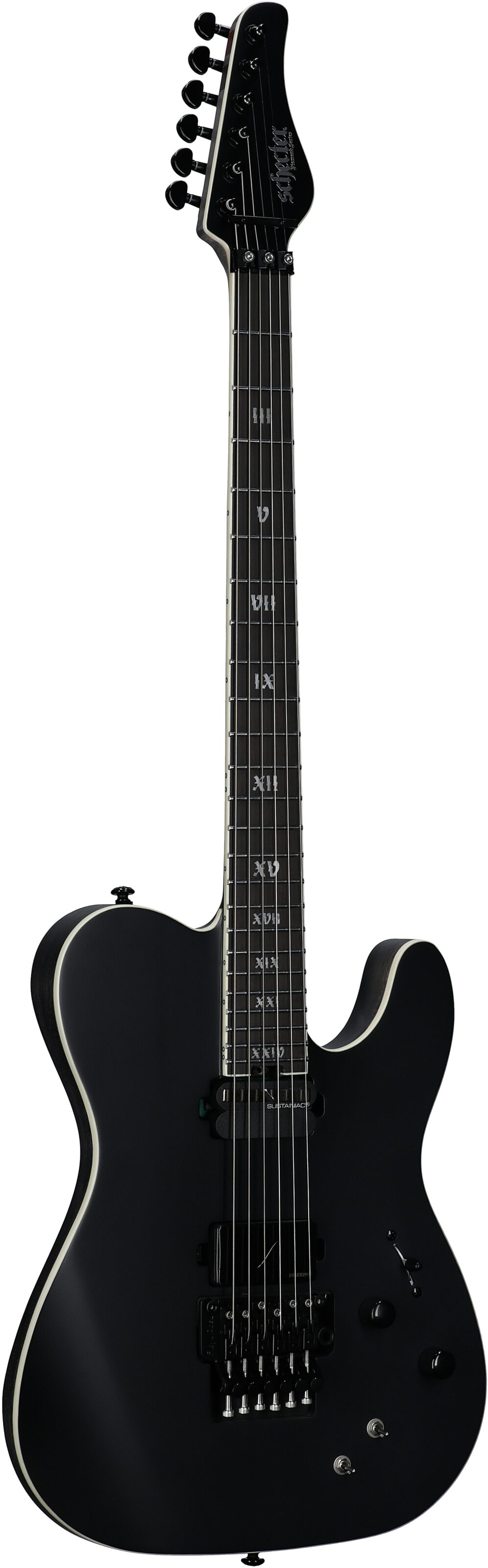Schecter PT FR-S SLS Elite Evil Twin Electric Guitar, Satin Black, Body Left Front