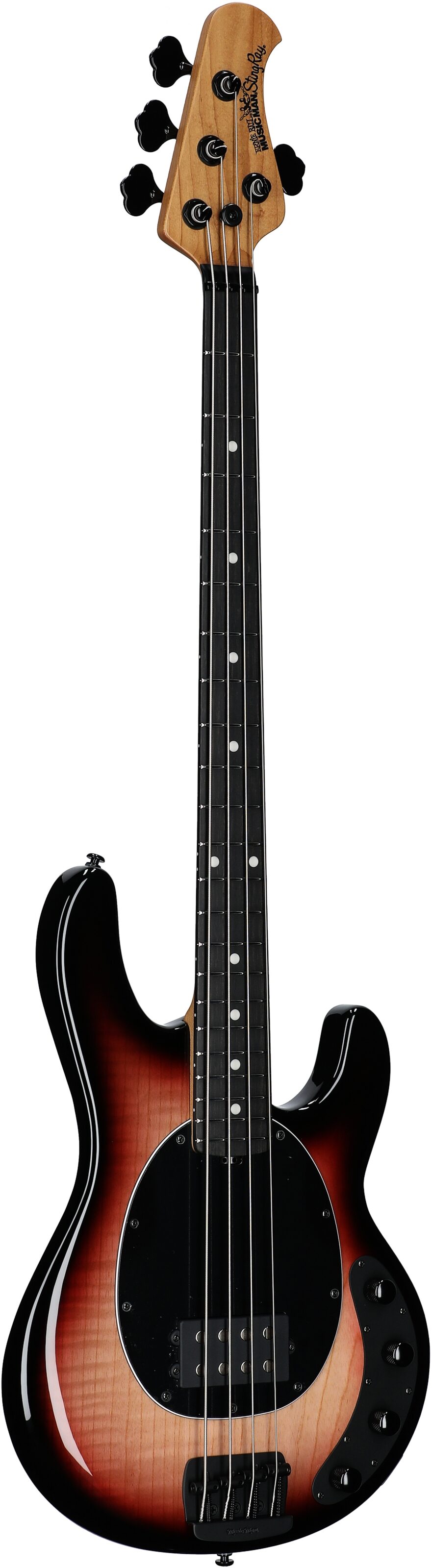 Ernie Ball Music Man StingRay Special Electric Bass (with Case), Faded Vintage Sunburst, Body Left Front