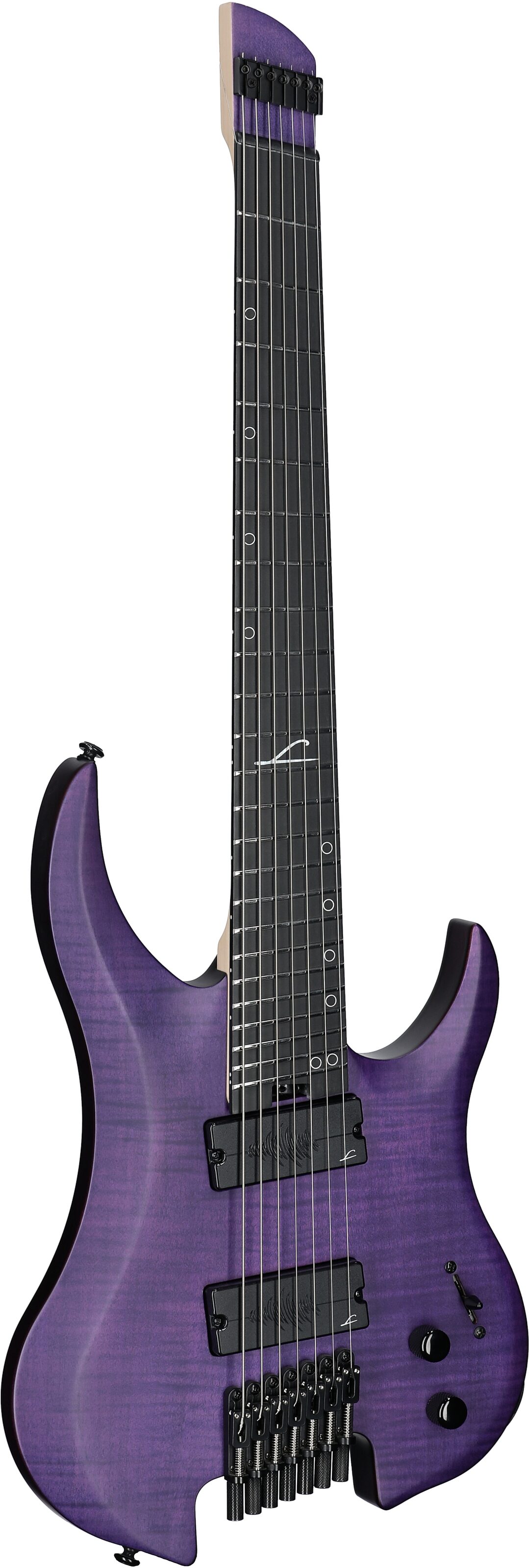 Legator Ghost 7 Super Shred Electric Guitar, Purple Flame, Open Box (Very Good), Body Left Front
