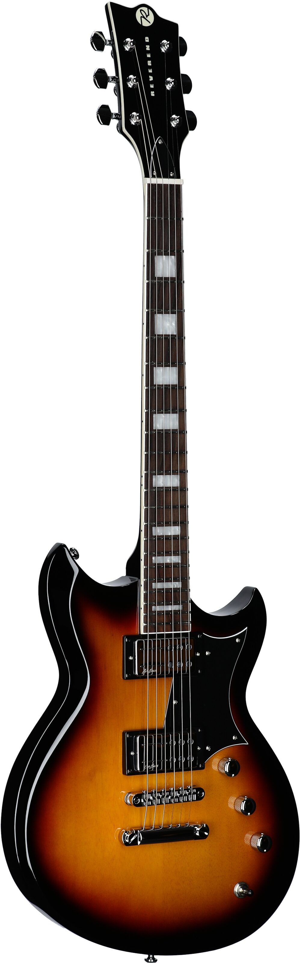Reverend Bob Balch Signature Electric Guitar, 3-Tone Sunburst, Body Left Front