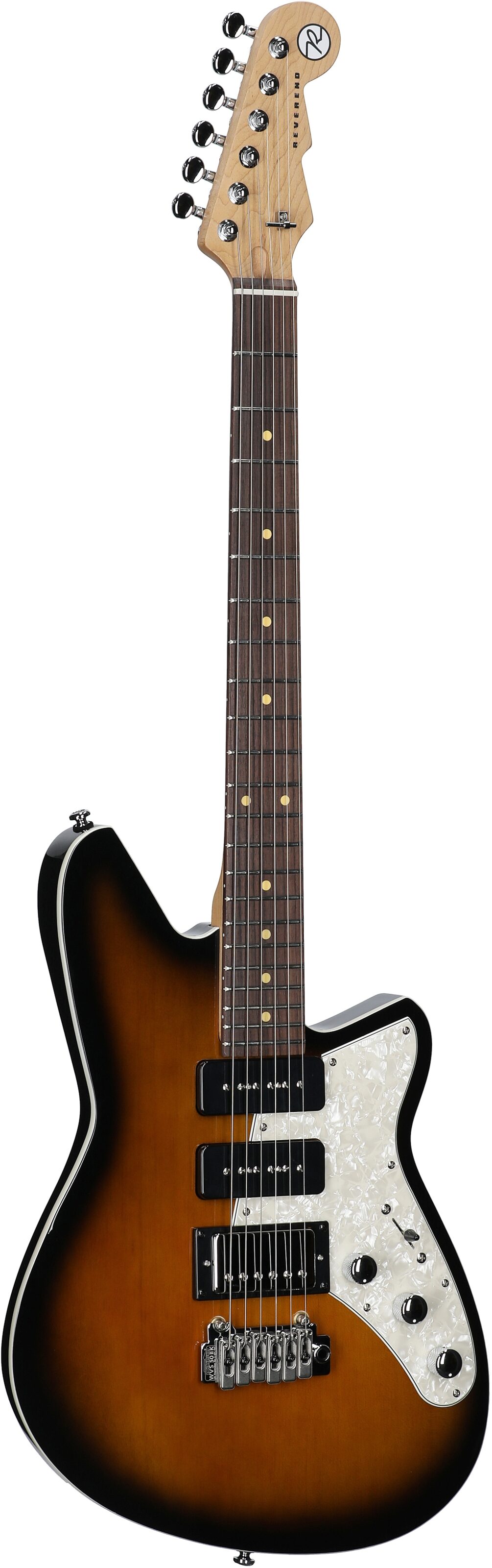 Reverend Six Gun HPP Electric Guitar, Coffee Burst, Body Left Front
