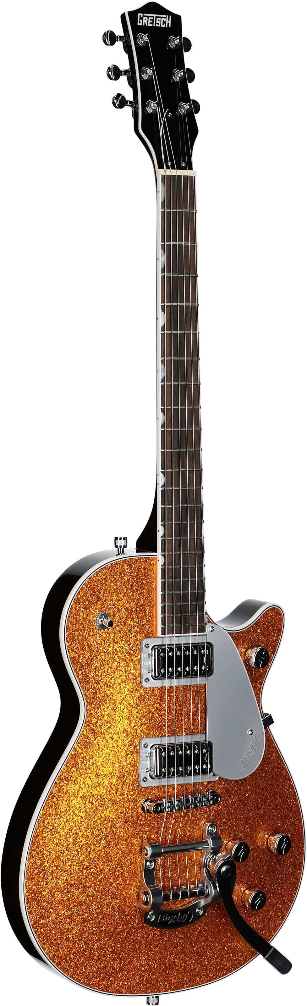 Gretsch G5230T Electromatic Sparkle Jet FT Electric Guitar, Gold, Body Left Front
