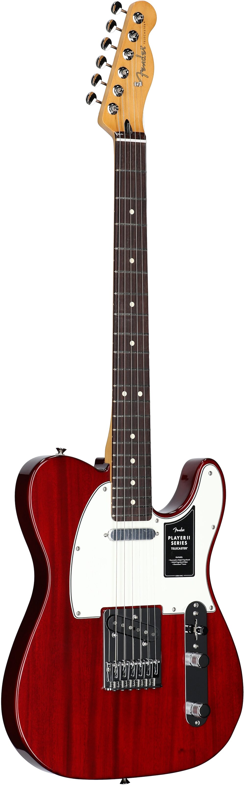 Fender Player II Telecaster Chambered Mahogany Electric Guitar, Transparent Cherry, Open Box (Very Good), Body Left Front