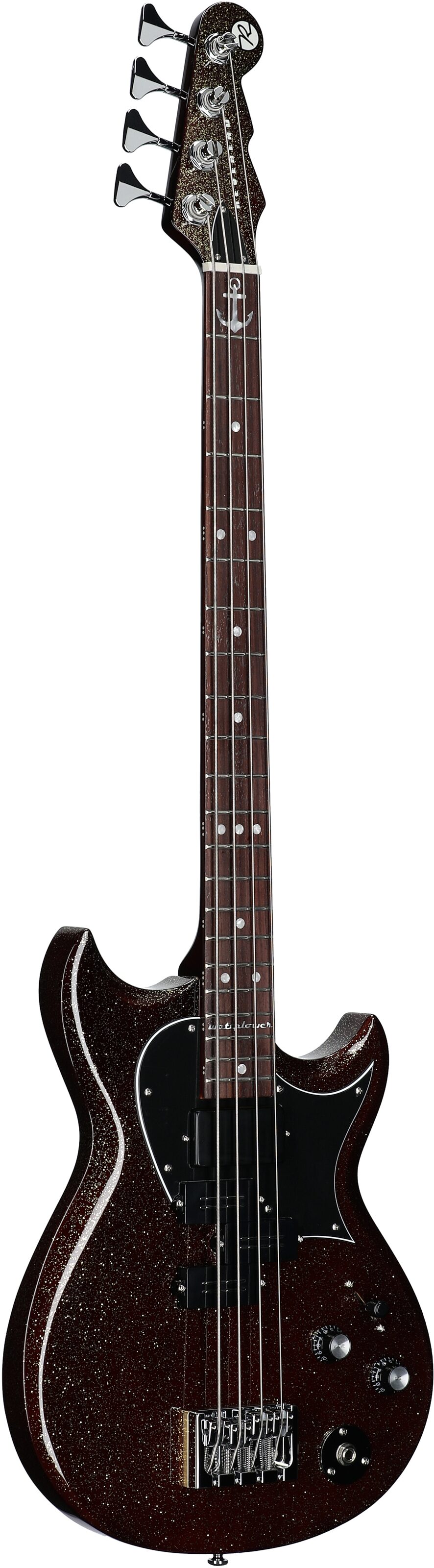 Reverend Mike Watt Wattplower MKII Electric Bass, Rootbeer, Body Left Front