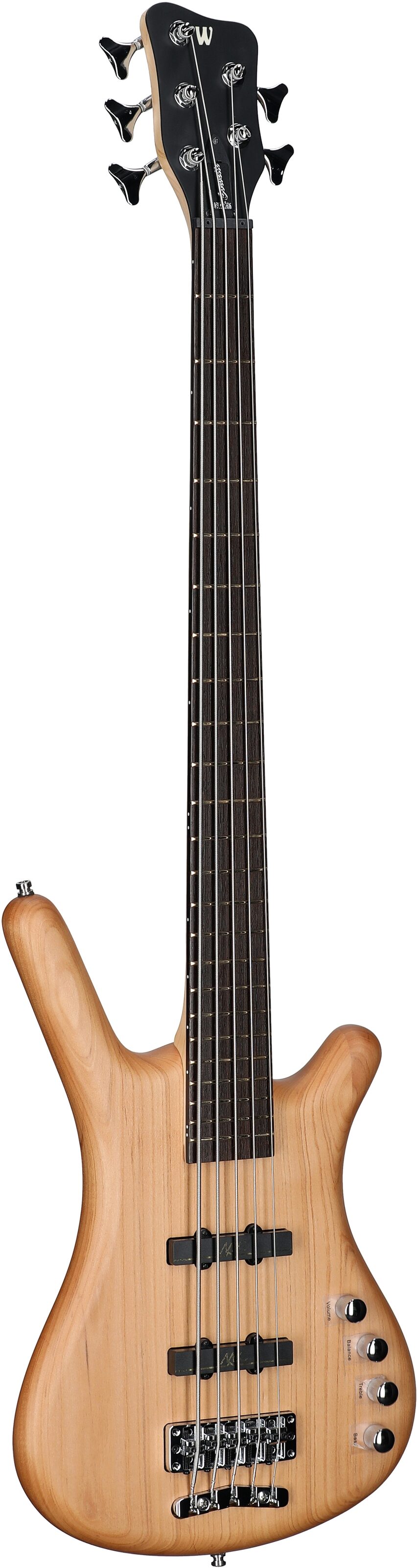 Warwick RockBass Corvette Basic 5 Active Electric Bass, 5-String, Natural, Body Left Front