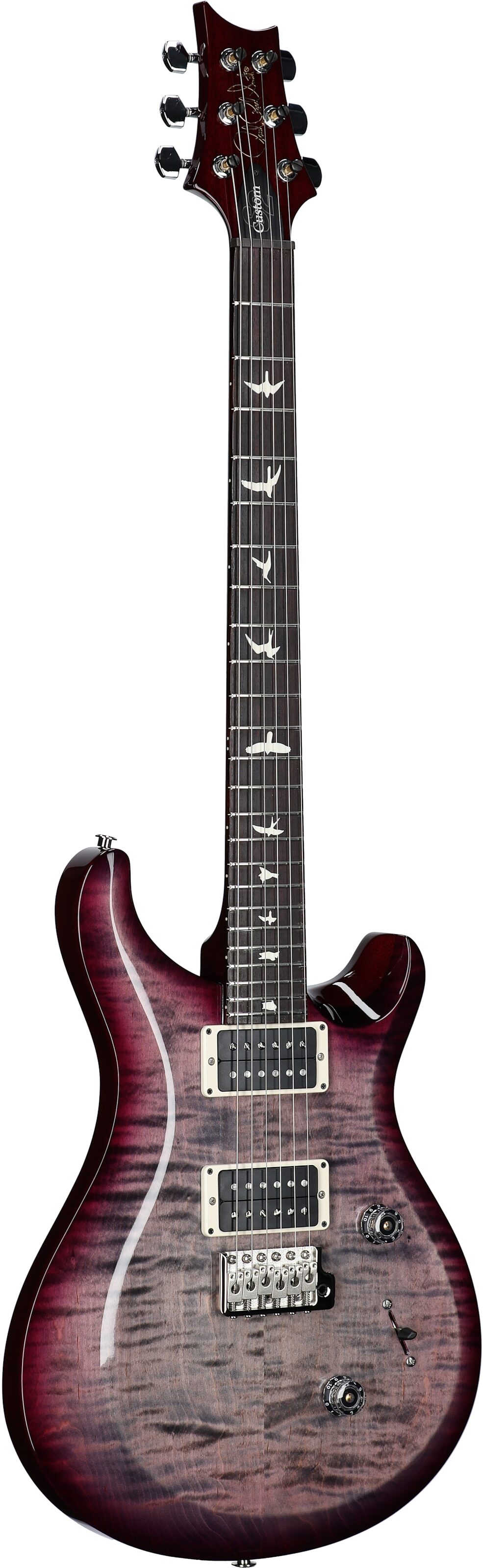 PRS Paul Reed Smith S2 Custom Color 24 Electric Guitar (with Gig Bag), Faded Gray Black Purple Burst, Open Box (Very Good), Body Left Front