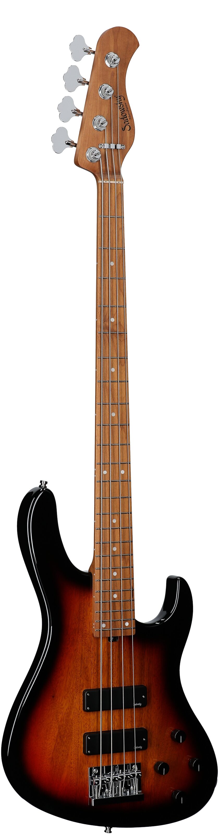 Sadowsky MetroExpress MS4 Modern Electric Bass, with Maple Fingerboard, Sunburst, Body Left Front