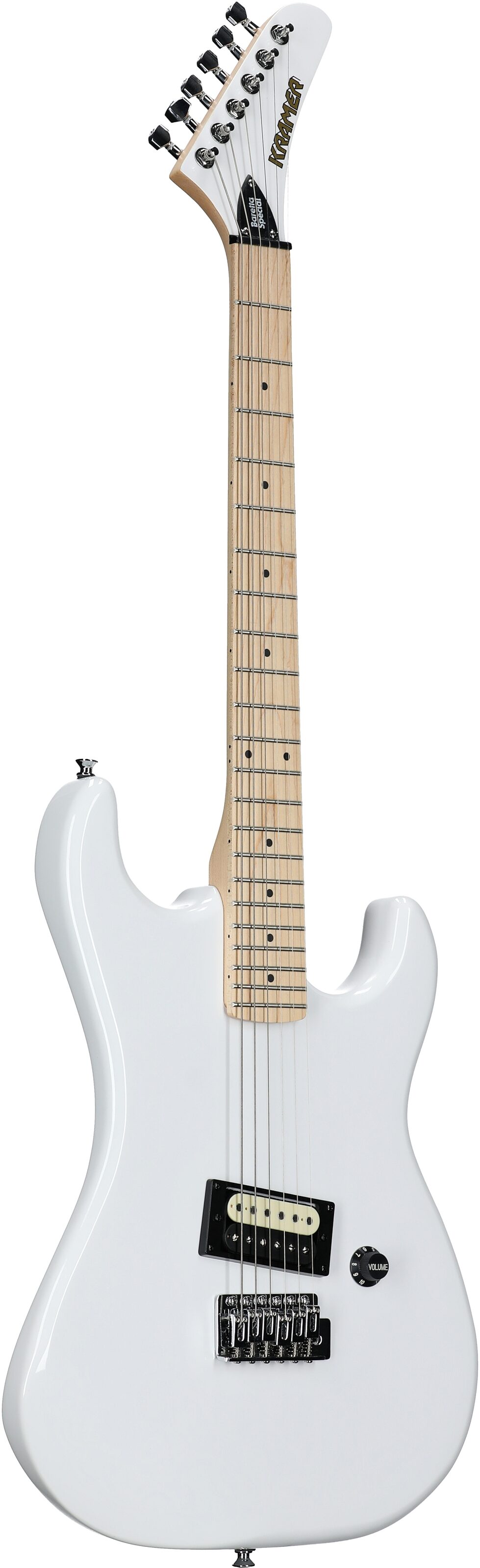 Kramer Baretta Special Electric Guitar, White, Body Left Front