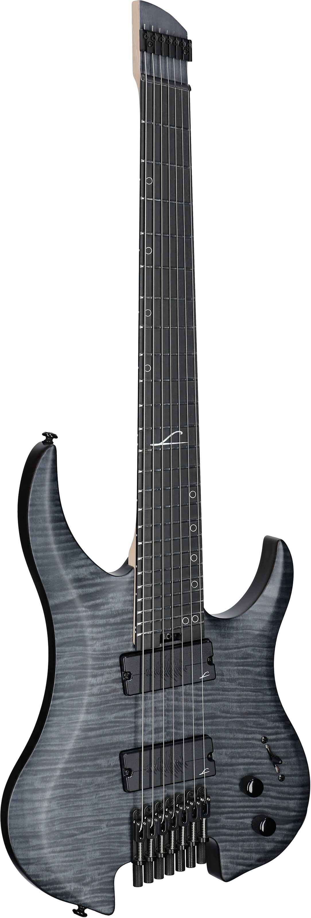 Legator Ghost 7 Super Shred Electric Guitar, Black Flame, Body Left Front