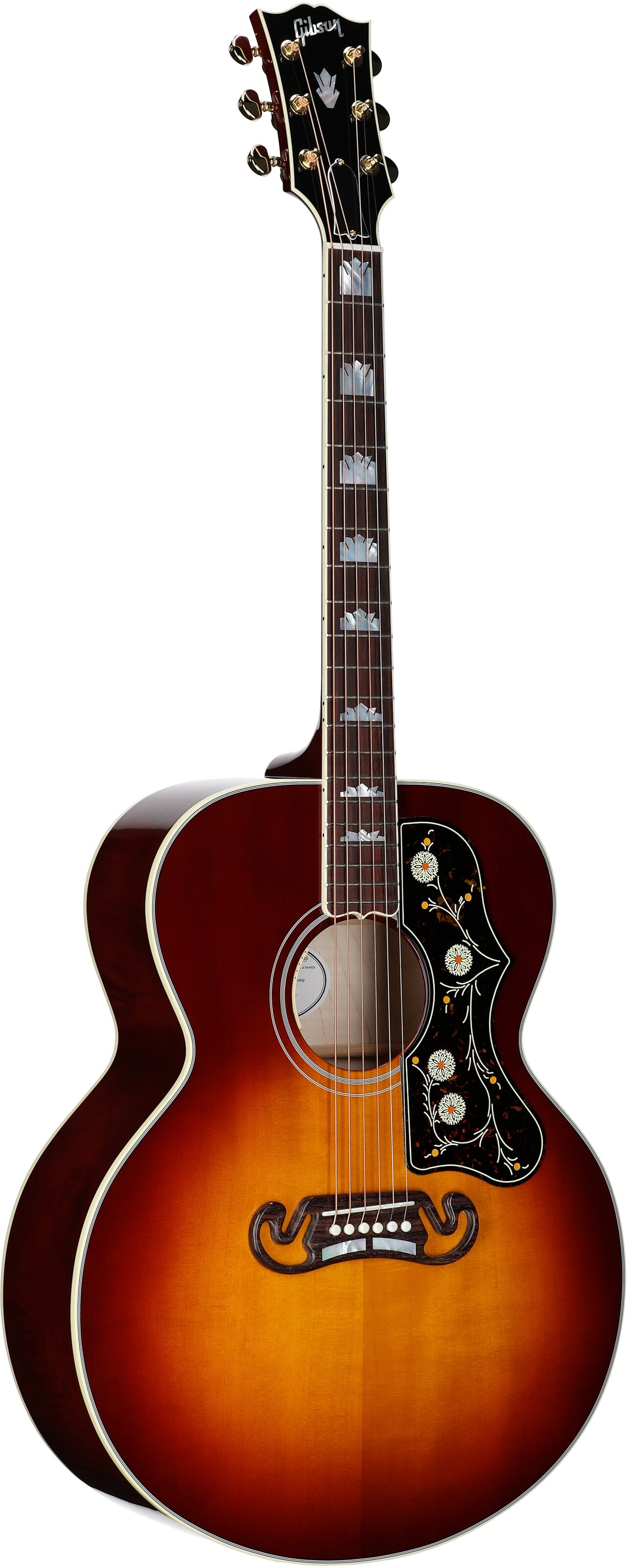 Gibson SJ-200 Standard Maple Jumbo Acoustic-Electric Guitar (with Case), Autumnburst, Body Left Front
