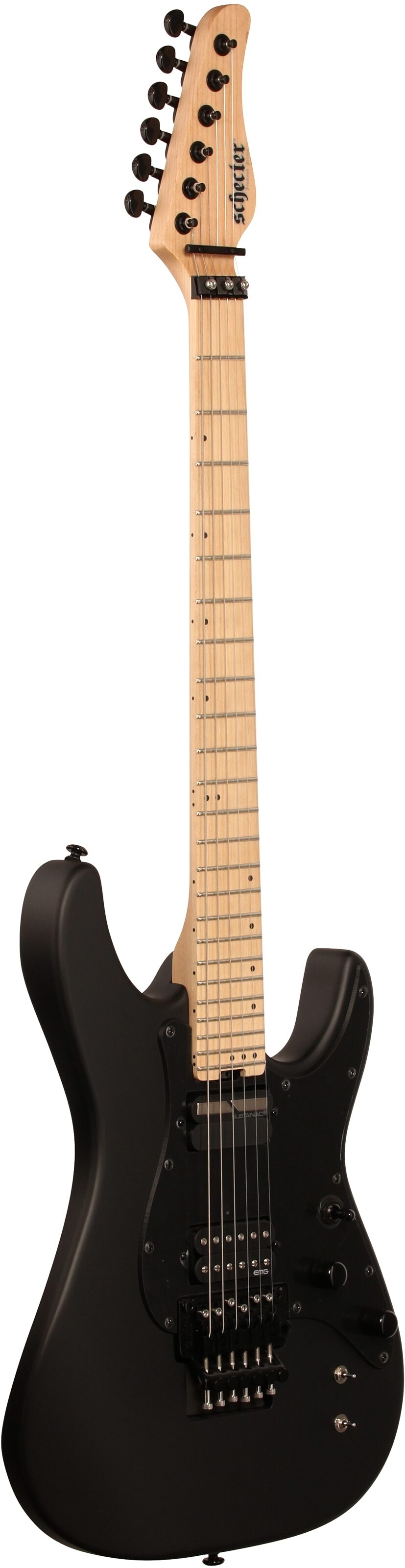 Schecter Sun Valley Super Shredder FR S Electric Guitar, Satin Black, Body Left Front