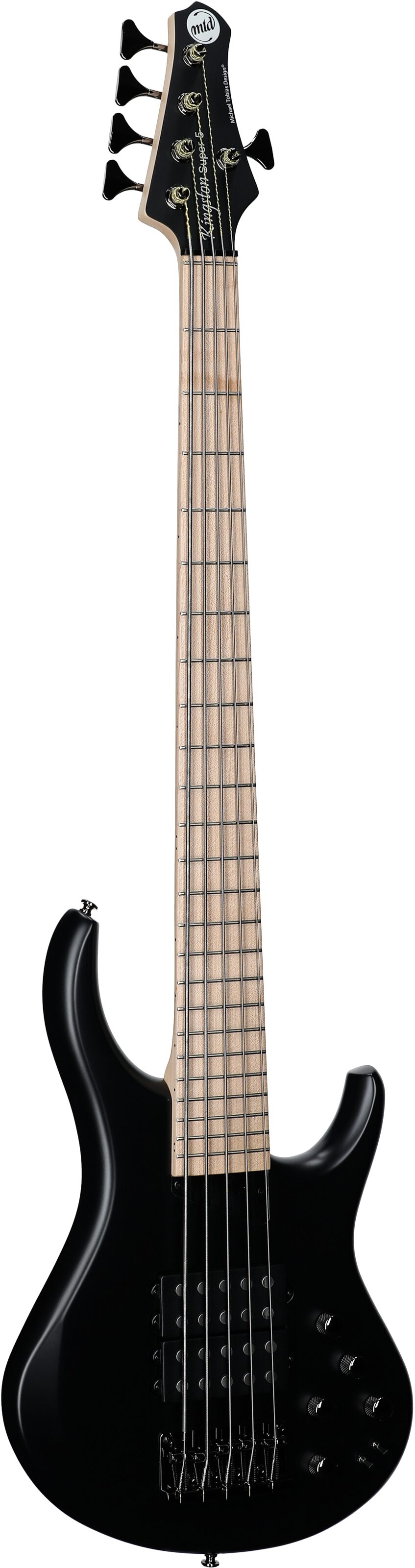 MTD Kingston Super 5 Bass Electric Bass, 5-String (with Maple Fingerboard), Black, Body Left Front